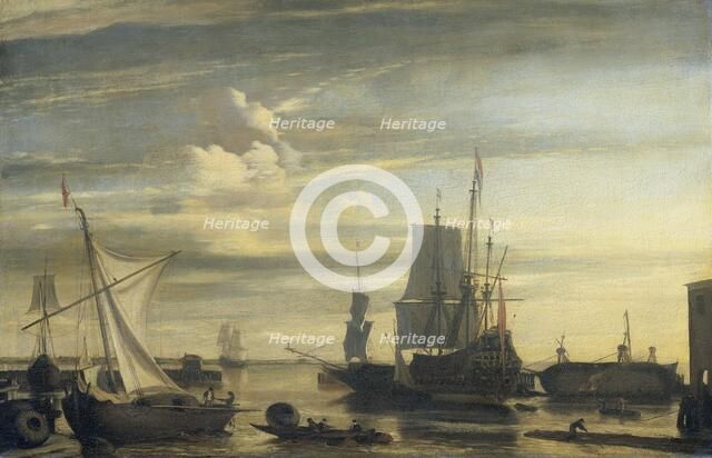 Harbor at Sunset, 1675-1699. Creator: Jan Claesz Rietschoof.