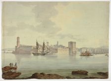 Harbor before Fortified Town, n.d. Creator: William Marlow