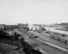 Harbor entrance, Conneaut, Ohio, ca 1900. Creator: Unknown