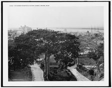 Harbor from Royal Victoria Hotel, Nassau, Bahama Islds., c1901. Creator: William H. Jackson