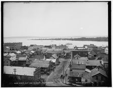 Harbor Point from the bluff, Harbor Springs, between 1890 and 1901. Creator: Unknown