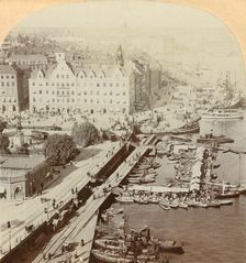 Harbor, Stockholm, Sweden 1901. Creator: Keystone View Company