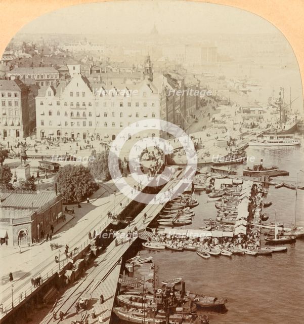 'Harbor, Stockholm, Sweden', 1901. Creator: Keystone View Company.