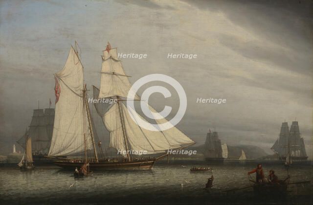 Harbor Scene, 1842. Creator: Robert Salmon.