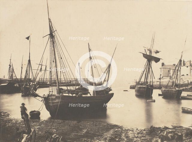 Harbor Scene, ca. 1855. Creator: Attributed to Thomas Sutton.