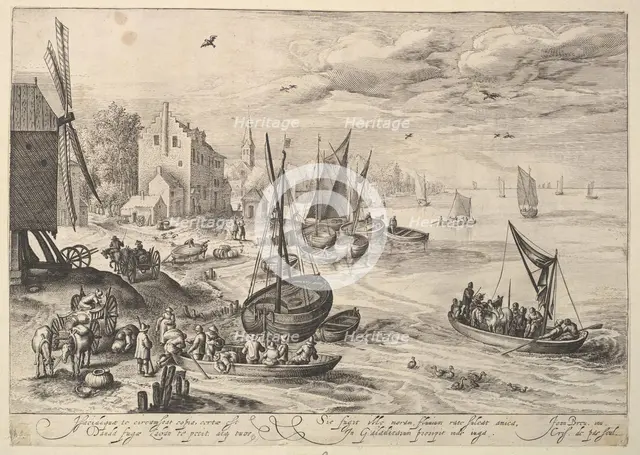 Harbor Scene. Creator: Crispijn de Passe I.