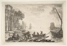 Harbor Scene with Rising Sun, 1634. Creator: Claude Lorrain