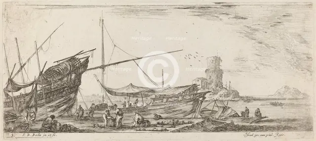 Harbor View, 1644. Creator: Stefano della Bella.