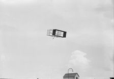 Hargrave Box Kite, Airplane Target at Fortress Monroe; Modified Hargrave Box Kite, Incorp..., 1917. Creator: Harris & Ewing