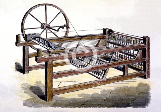 Hargreaves spinner, invented in 1768, also known as 'Spinning Jenny'.