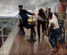 Hard to port!, 1897. Creator: Ventura Álvarez Sala