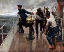 Hard to port!, 1897. Creator: Ventura Álvarez Sala