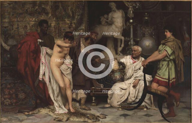 Hard Decision - The Girl or the Vase?, 1887. Creator: Siemiradzki, Henryk (1843-1902).