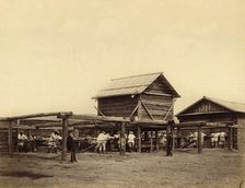 Hard Labor Convicts Working at the Gornyi Zerentui Flour Mill, 1891. Creator: Aleksei Kuznetsov