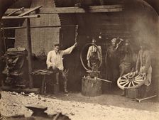 Hard Labor Convicts Working in the Blacksmith's Shop, 1891. Creator: Aleksei Kuznetsov