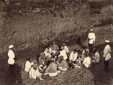 Hard Labor Convicts at Rest in the Pit, 1891. Creator: Aleksei Kuznetsov