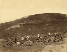Hard Labor Convicts Sorting Ore at the Savinsk Mine, Zerentui Section of the Nerchinsk..., 1891. Creator: Aleksei Kuznetsov