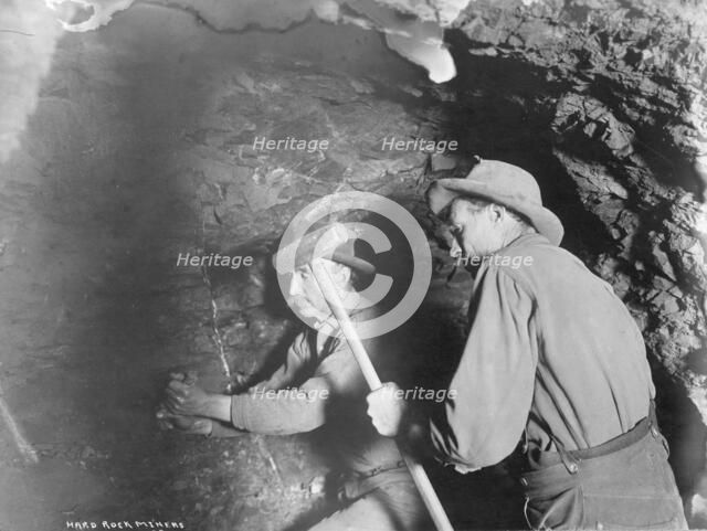 Hard rock miners, 1916. Creator: Unknown.