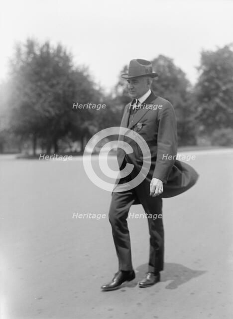 Harding, Warren Gamaliel, Senator from Ohio, 1915-1921, President of The U.S., 1921-1923, 1917. Creator: Harris & Ewing.