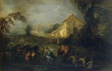 Hardships of War, 1715. Creator: Jean-Antoine Watteau
