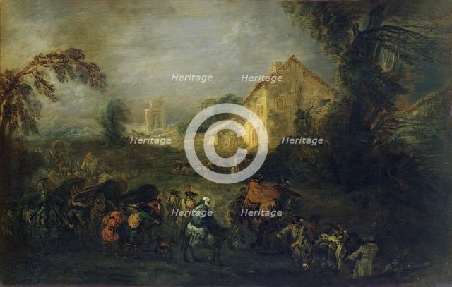 Hardships of War, 1715. Creator: Jean-Antoine Watteau.