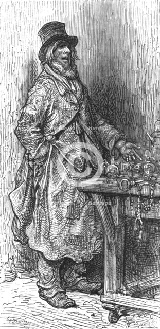 'Hardware Dealer - New Cut Market', 1872.  Creator: Gustave Doré.