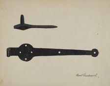 Hardware (Hinge), 1935/1942. Creator: Grant Vanderpool