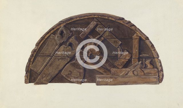 Hardware Shop Sign, 1937. Creator: Alice Stearns.