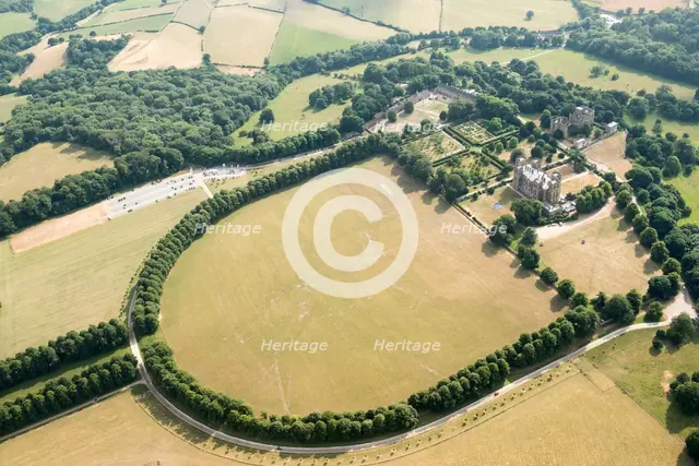 Hardwick Hall, Hardwick Old Hall and surrounding landscape park, Derbyshire, 2018. Creator: Historic England.