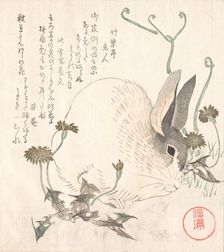 Hare and Dandelion?, probably 1820. Creator: Kubo Shunman