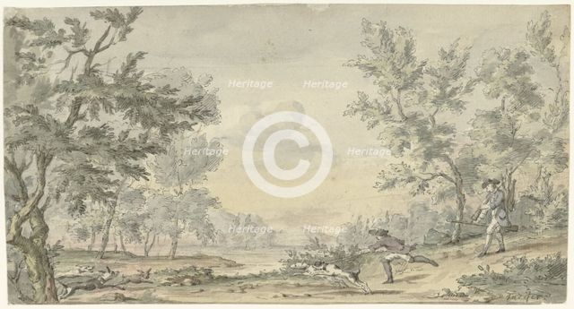 Hare hunt, 1754-1793. Creator: Hendrik Meijer.