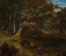 Hare-hunt in a Beech Forest, 1826. Creator: Johann Christian Michael Ezdorf
