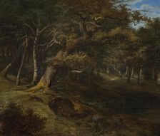 Hare-hunt in a Beech Forest, 1826. Creator: Johann Christian Michael Ezdorf