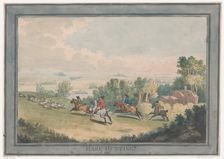 Hare Hunting, February 1, 1789., February 1, 1789. Creator: Thomas Rowlandson