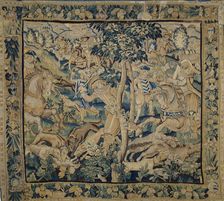 Hare Hunting. Tapestry, 17th century. Creator: Anonymous master