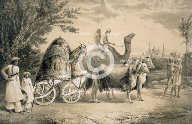 Harem Carriage of the King of Delhi, pub. 1858. Creator: A. Soltykoff (1806?1859).