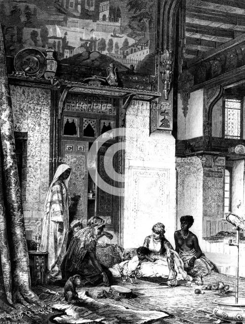 'Harem in a Caliph Mansion', 1880. Artist: Unknown