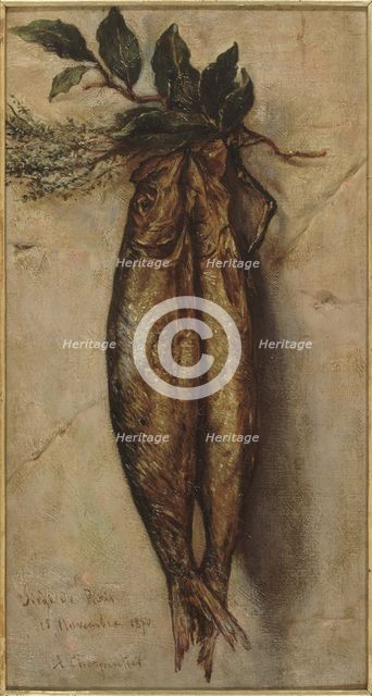 Harengs ayant servi à l'alimentation pendant le siège de Paris, 15–11–1870. Creator: Auguste Charpentier.