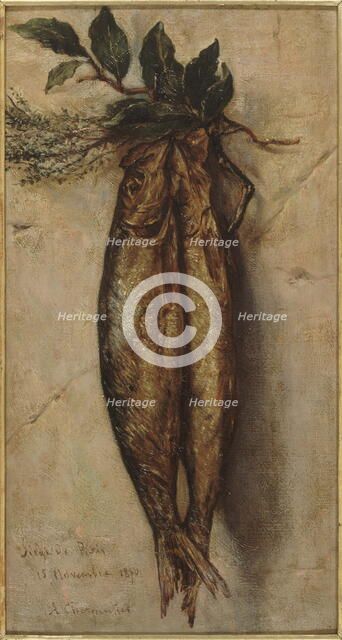Harengs ayant servi à l'alimentation pendant le siège de Paris, 15–11–1870. Creator: Auguste Charpentier.