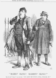 Hares Skins! Rabbist's Skins!, 1880. Artist: Joseph Swain