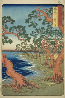 Harima Province: Maiko Beach (Harima, Maiko no hama), from the series "Famous Places..., 1853. Creator: Ando Hiroshige