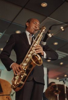 Harold Land, Jazz Inn Party, Nordwijk, Netherlands, 1989. Creator: Brian Foskett