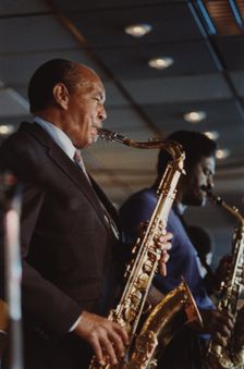 Harold Land, Jazz Inn Party, Nordwijk, Netherlands, 1989. Creator: Brian Foskett