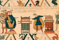 Harold's Oath of Fealty to William of Normandy (19th century?). Creator: Unknown