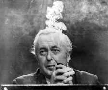 Harold Wilson (1916-1995) during a Labour Party conference, Blackpool, Lancashire, 1972