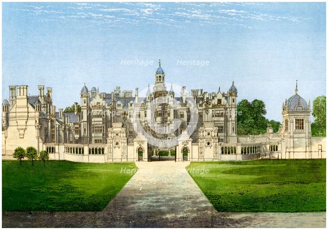 Harlaxton Manor, Lincolnshire, home of the Gregory family, c1880. Artist: Unknown