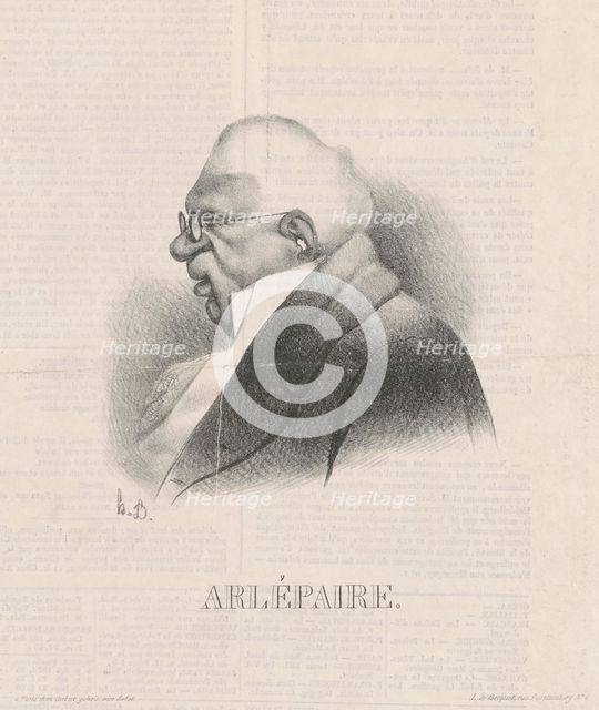 Harlé Père, en buste, 19th century. Creator: Honore Daumier.
