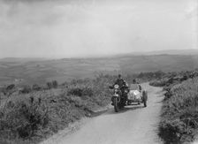 Harley-Davidson and sidecar of RW Praill competing in the MCC Torquay Rally, 1938. Artist: Bill Brunell
