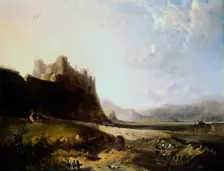 Harlech Castle 19th century. Artist: John Wright Oakes