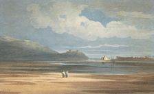 Harlech Castle across the Traeth Mawr, 1800-1842. Creator: John Varley I